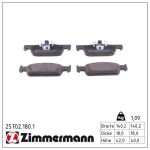 Piduriklotsi komplekt,ketaspidur ZIMMERMANN 25702.180.1