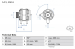Generaator BOSCH 0 986 080 410