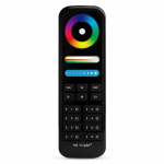 Juhtpult RGB+CCT seadmetele, 8 tsooni, 9 programmi, 12-24V Must