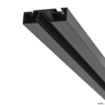 Kardinaprofiil 1-ne, 2m, must RAL9005, LED ribale kuni 10 mm