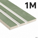 Alumiiniumprofiil 2-ne kardinale ja ledribale kipsplaadis 12,5mm x 180mm, 1m