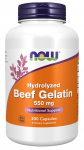 NOW Foods &ndash; beef gelatin 550 mg, 200 kapslid
