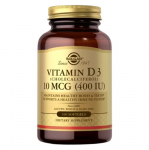 Solgar &ndash; D3-vitamiin 10 mcg (400 IU), 250 kapslit