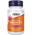 NOW Foods &ndash; D-vitamiin D3 4000 IU 120 kapslit