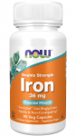NOW Foods &ndash; Jern 36 mg Dobbelt Styrke