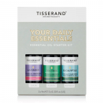 Tisserand Aromatherapy &ndash; Your Daily Essentials Kit med Tea Tree, Eucalyptus ja Lavendel &ndash; 3 &times; 9 ml