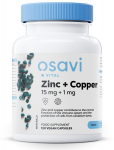 Tsink + Vask &ndash; 15 mg + 1 mg &middot; 120 vegankapslit