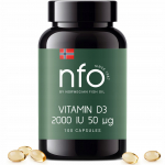 NFO &ndash; D-vitamiin D3 2000 IU (100 kapslit)