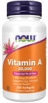 NOW Foods &ndash; A-vitamiin 25000 IU, 250 pehmetoosi