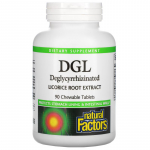 Natural Factors &ndash; DGL deglycyrrhizinated licorice root 400mg 90 n&auml;rimiskapslit