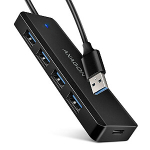 HUE-C1A 4-port USB reisikeskus 5 Gb/s USB-C toite&uuml;hendus 19 cm A-t&uuml;&uuml;pi kaabel T&auml;iendav USB-C toiteallikas