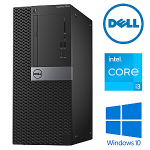 Dell 7050 MT i3-6100 8GB 256GB M.2 NVME + 500GB HDD DVD W10P Renew