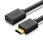 HDMI isane kuni HDMI emane kaabel UGREEN HD107, FullHD, 3D, 1m (must)