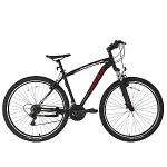 Kalnu velosipēds Bisan LEON V Matt Black/Red (Rata izmērs: 29 Rāmja izmērs: 19)