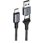 Orsen S8 2-IN-1 USB ja Type-C 5A 1.5m must