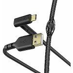 Kabelis Hama USB-A &mdash; microUSB 1,5 m, must (001872150000)