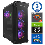 INTOP AQUA Ryzen 5 7500X3D 64GB DDR5 2TB SSD M.2 NVME RTX5070Ti 16GB  no-OS