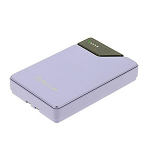 Tellur Power Bank 10000mAh, USB-C + Lightning kaablid integreeritud lilla