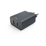 Hama Ecosential 45W PD USB-C USB-A telefoni laadija hall must