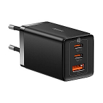 Baseus GaN5 Pro seinakl charger 2xUSB-C + USB, 65W (must)