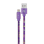 Tellur Graffiti USB to Lightning kaabel 3A 1m lilla