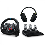 G29 Driving Force USB for PS5, PS4, PS3 and PC + G435 Black