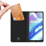 Nahk Pro Juhtum Realme C33 Flip Kaardi Rahakott Seis Must