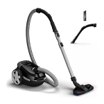 Philips 3000 series Bagged vacuum cleaner XD3112/09, 900W, TriActive, Deep Black