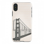 MAN&WOOD SmartPhone case iPhone X/XS k&auml;e sild must