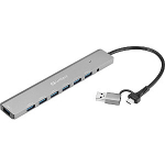 Sandberg 136-66 USB-C/A kuni 7 x USB 3.0 hub