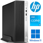 HP 400 G5 SFF i3-8100 8GB 256GB M.2 NVME + 250GB HDD W11P Renew
