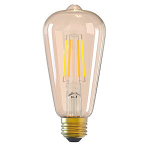 Tellur WiFi Filament Smart Bulb E27, merevaigukollane, valge/soe, dimmer