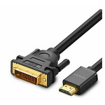 Ugreen kaabli adapter DVI adapter 24 + 1 pin (mees) - HDMI (mees) FHD 60 Hz 1.5 m musta (HD106 11150) Musta