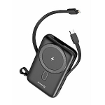 Swissten Power Bank 10000 mAh 20W со встроенными кабелями USB-C и Lightning (совместим с MagSafe)