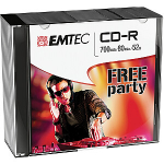 Emtec CD-R 700MB/80MIN 52x Free Party 10 tk