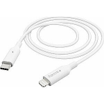 USB kaabel Hama HAMA LAADIMISKAABEL/ANDMED LIGHTNING/TYPE-C MFI 1.0M VALGE