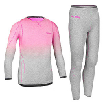 Laste termopesu komplekt Spokey Elsa (122/128) roosa/hall