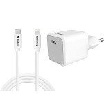 Sandberg 441-57 USB-C 20W laadija + USB-C to Lightning kaabel, 1M