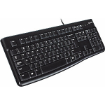 Logitech K120 juhtmeta klaviatuur, must Ameerika &Uuml;hendriigid (920-002509)