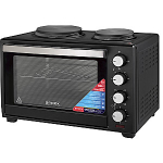 BROCK Cepe&scaron;krāsns ar sildvirsmām, melna 30L, 1600W