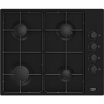 Beko HIBG64120SB pliidiplaat Must Integreeritav, gaas, 60 cm, 4 tsooni (tsoonid)