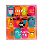 Komplekt I LOVE SET Putoja vann Fizzy advendi kalendaar 12x30g