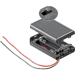 3x AAA (Micro) akuhoidja - Vaba otsa kaabli&uuml;hendus