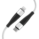 Fusion Fishbone USB-C &uuml;hendus kaabli v&auml;lguga 30W | 3A | 1,5 m, valge