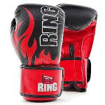 Poksikindad Ring Fire (RR-15) 10 oz, must/punane