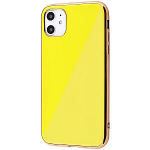 Fusion TPU Mirror Back Case Silikona Aizsargapvalks Priek&scaron; Apple iPhone 7 / 8 / SE 2020 Kollane - Kuldne