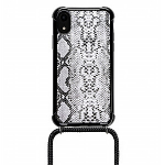 Lookabe Necklace Snake Edition iPhone Xr silver black loo024