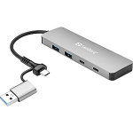 Sandberg 136-64 USB-C/A ka 2xUSB-A+2xUSB-C hub