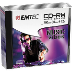 Emtec CD-RW 700MB 4-12x Music Vibes 5 tk