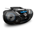 Philips CD Soundmachine AZB798T/12, Bluetooth, CD, MP3-CD, USB, DAB+, FM, Kasset, 12W
